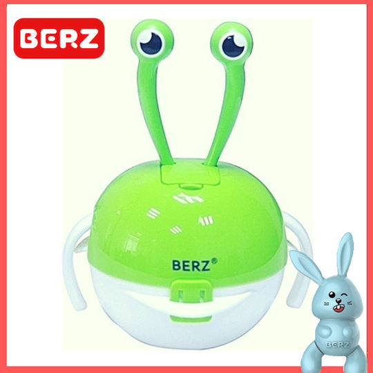 Berz 5 1 Food Bowl Set Green Crab Dinnerware Set 8 Pieces 2 Bowls PP Cup Silicone Spout Silicone Spoon Silicone Fork