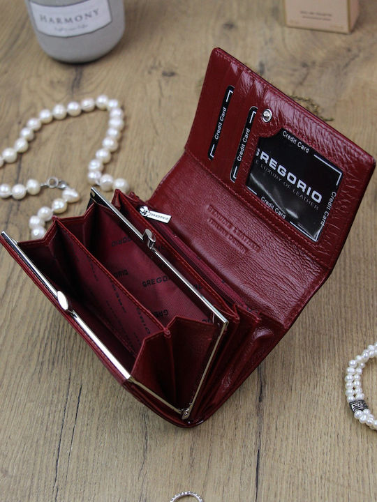Leder Damenbrieftasche Rot