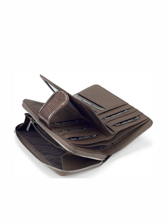 Große Leder Damenbrieftasche Schwarz