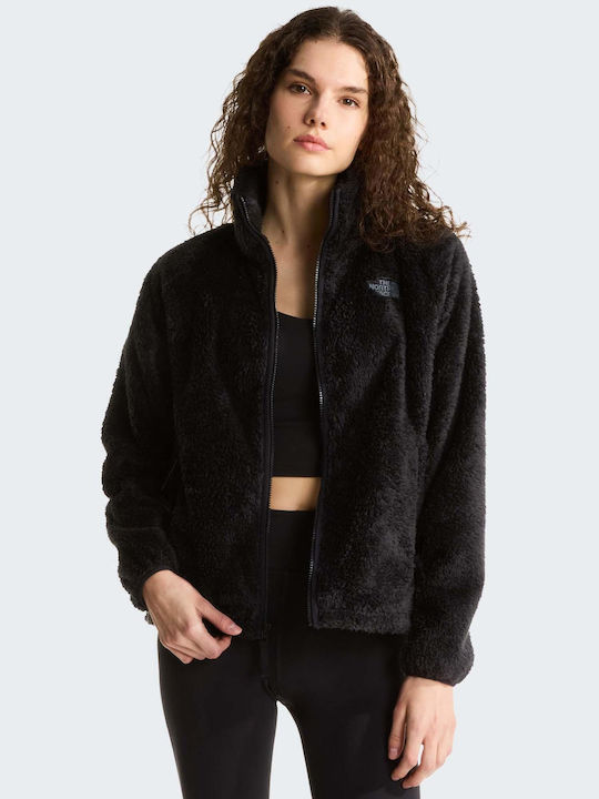 Osito Evolve Fleece Damen Strickjacke mit Reissverschluss Schwarz
