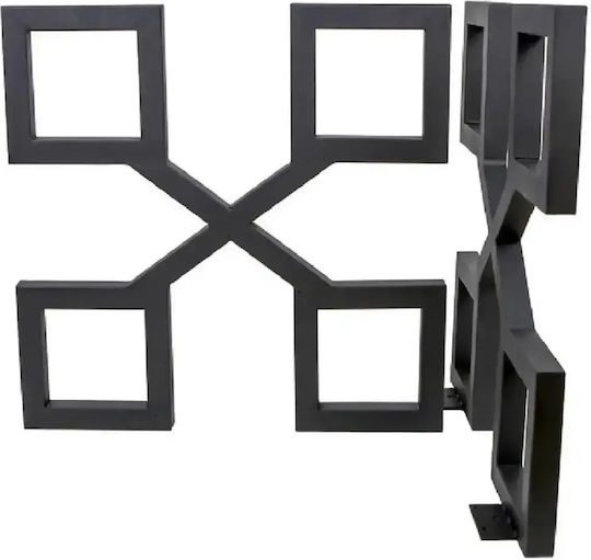 Picior Metalic de Mobilier 2 buc Potrivit pentru Masă / Măsuță 70x72cm Negru