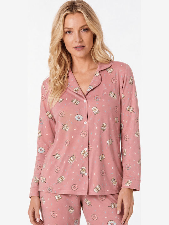 Comfort Winter Women's Pyjamas Set Pink
