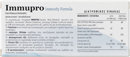 Novus Medica Immupro Immunity Formula Supliment pentru Întărirea Sistemului Imunitar 30 Comprimate