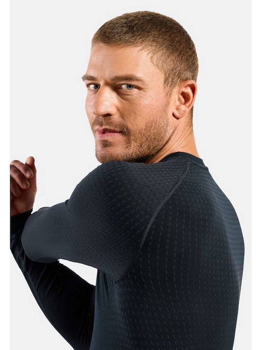 Odlo Performance Warm Мъжка Термоизолационна Риза с Дълъг Ръкав Черна