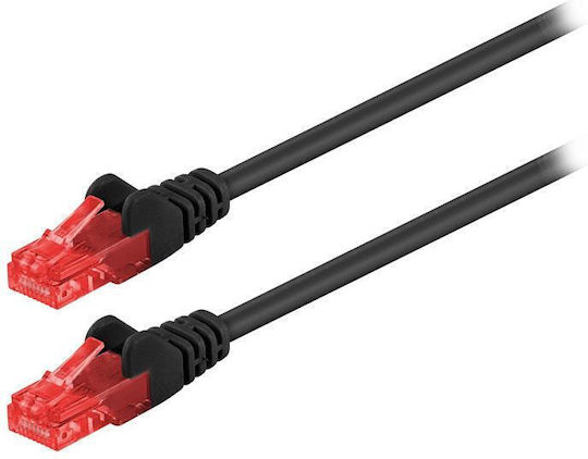 Goobay U/UTP Cat.6 (Gigabit) Καλώδιο Δικτύου Ethernet 0.25m Μαύρο