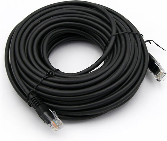 Adeleq U/UTP Cat.5e (Gigabit) Καλώδιο Δικτύου Ethernet 15m Μαύρο