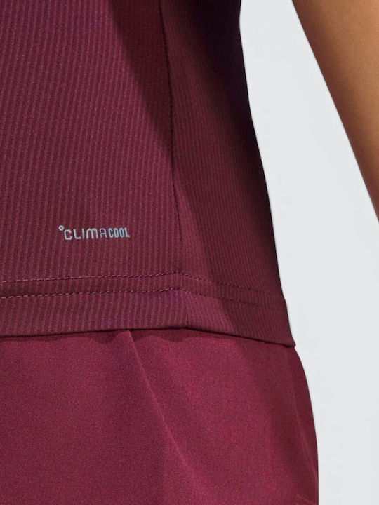adidas Climacool Freelift KS1439 Damen Tenniskleidung Rote Bluse