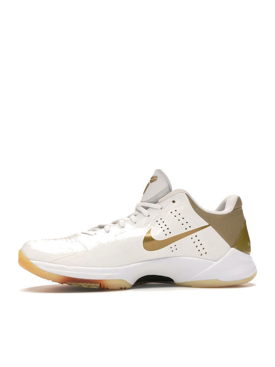 Kobe 5 Big Stage Ниски Баскетболни Обувки Бели / Металик Златни