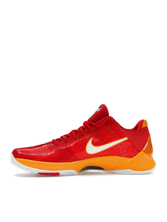 Kobe 5 China Ниски Баскетболни Обувки Червено Комет / Бяло / Дел Сол
