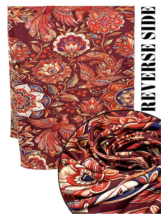 Women's Silk Shawl Red