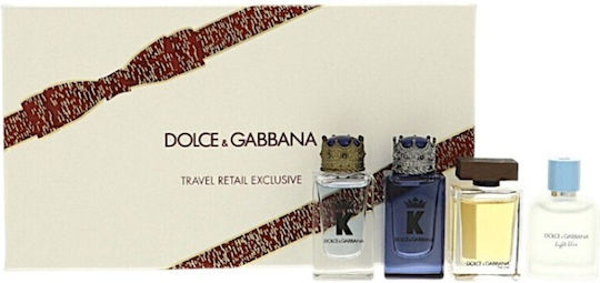 Dolce & Gabbana Мини мъжки комплект с Eau de Parfum 4 бр