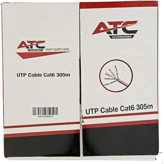 ATC U/UTP Cat.6 (Gigabit) Cablu De Rețea Ethernet 305m Gri