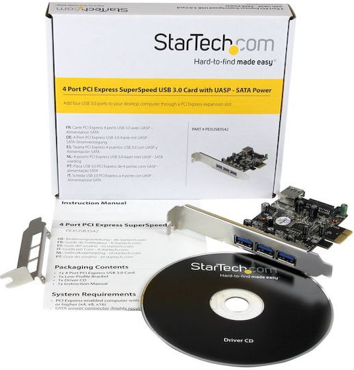 StarTech Κάρτα PCIe σε 3 θύρες USB 3.0