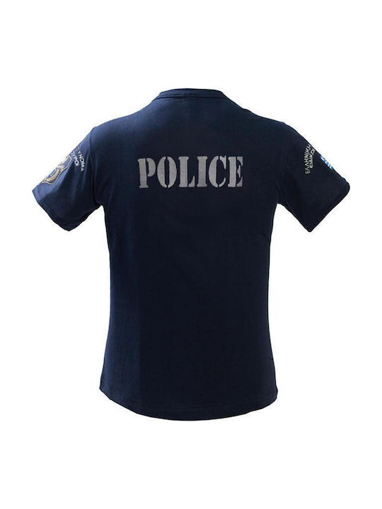 00538-BLUE-XL Police T-Shirt