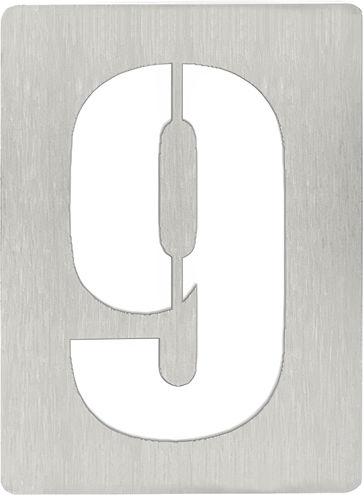 Metalor Hausnummer 9 in Weiß Farbe 8cm 123-PR09