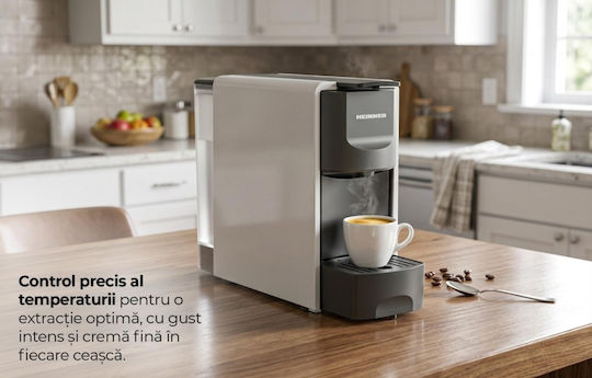 Heinner Espressor pentru Capsule Nespresso cu Presiune de 20 bar Albă