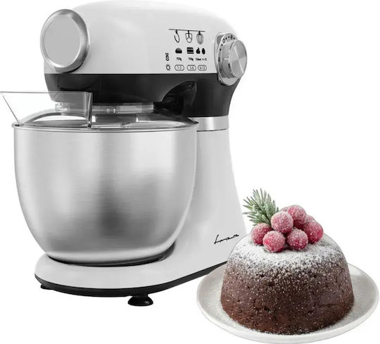 Fram Mixer Planetar 1000W cu Bol Din Inox 5lt Albă