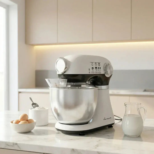 Fram Mixer Planetar 1000W cu Bol Din Inox 5lt Albă