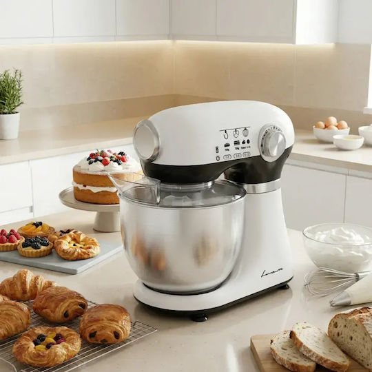 Fram Mixer Planetar 1000W cu Bol Din Inox 5lt Albă
