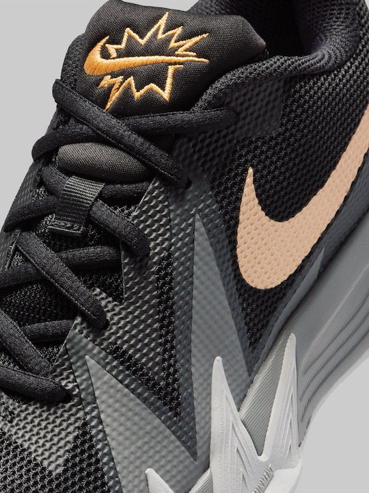 Kinder Sportschuhe Basketball mit Schnürsenkeln Schwarz
