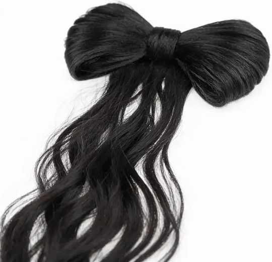 Bow Clip Hair Extension Brunette
