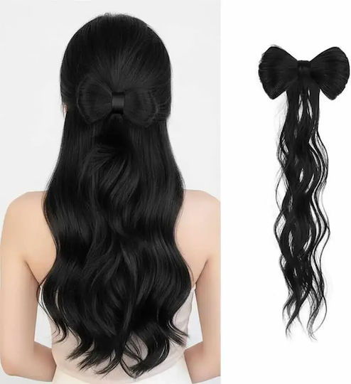 Bow Clip Hair Extension Brunette