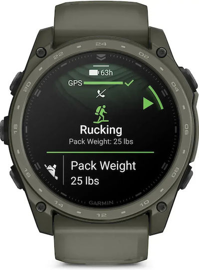 Garmin Tactix 8 AMOLED Cerakote Titan 51mm Waterproof Smartwatch cu Pedometru (Olive Drab)