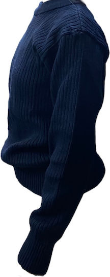 AETOS Pullover Rollkragen Military Strick Schwarz