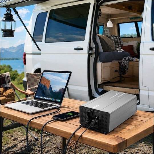 Qoltec Qoltec Pure Sine Wave Inverter 12v To 230v 4000/8000w Ups Bypass Usb Compatible Lifepo4 Gel Agm