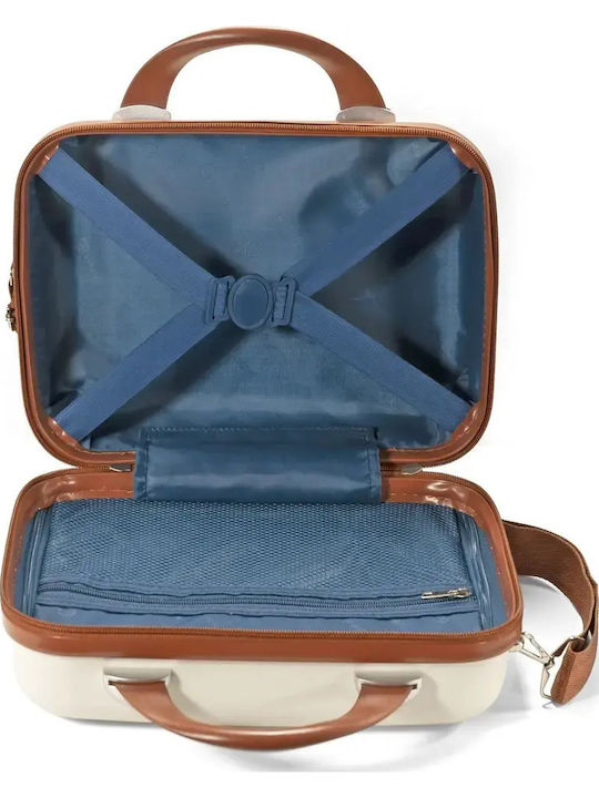 Benzi Hard Beige Travel Suitcases Set of 2 Pieces