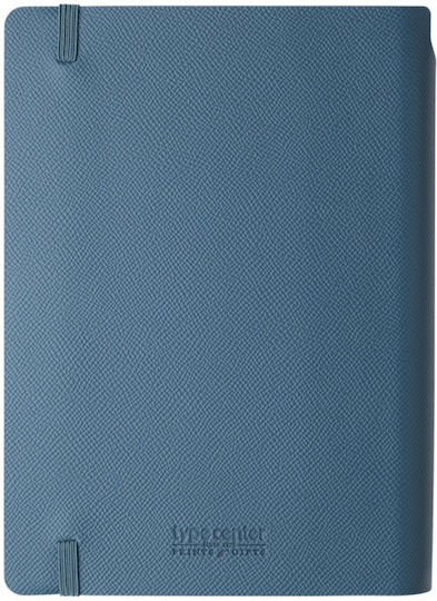 Type Center Daily Agenda A5 2027 Blue Leather 14x20.5cm (with Personalization)