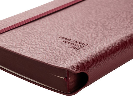Type Center Daily Agenda A5 2027 Burgundy Leather 14x20.5cm (with Personalization)