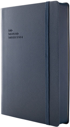Type Center Ημερήσια Ατζέντα A5 2027 Μπλε Δερμάτινη 14x20.5εκ. (με Προσωποποίηση)