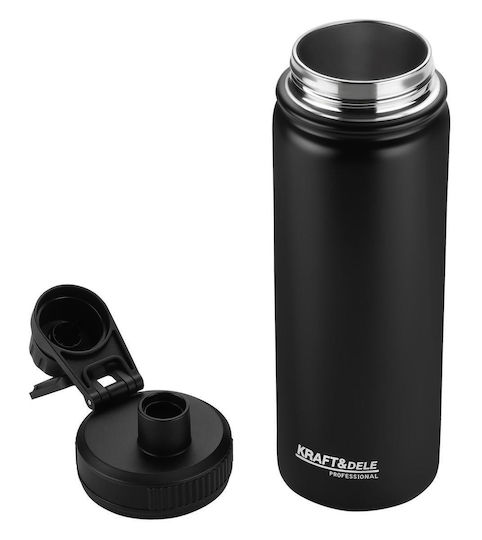 Kraft & Dele Thermosflasche Edelstahl 600ml Kd4263 mit Handgriff
