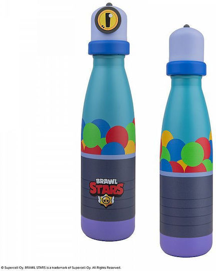 Cinereplicas Stainless Steel Kids Water Bottle Brawl Stars Non Spill Multicolour 500ml