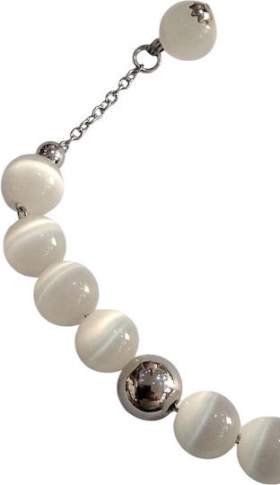 Kalliopi Silver Kalliopi Silver Sorgenperlen mit 10 Perlen Länge 25cm Weiß