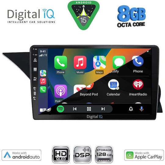 Digital IQ Автомобилна Аудио Система за Mercedes-Benz GLK 2008-2012 (Bluetooth/USB/AUX/WiFi/GPS/Apple CarPlay/Android Auto) с Touch Screen 9"