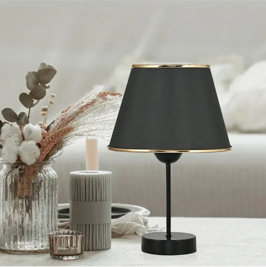 SteweHome Lămpi de Masă Metalice pentru Bază de Bec E14 cu Culoare Full Face Neagră și Culoare Full Face 2 Bucăți