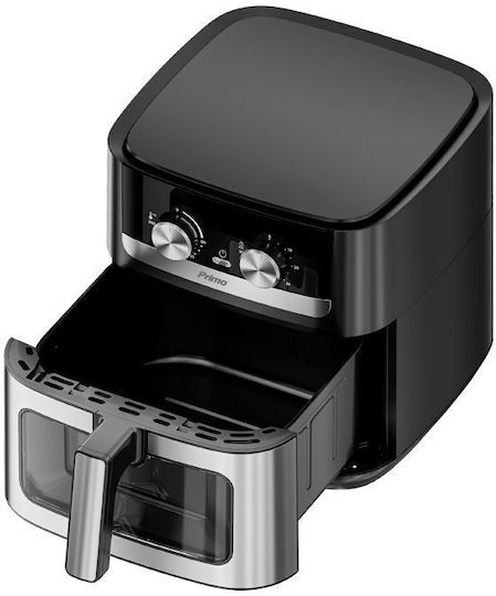 Primo PRAF-40567 Heißluftfritteuse mit Doppeltem Abnehmbaren Behälter 8lt Silber