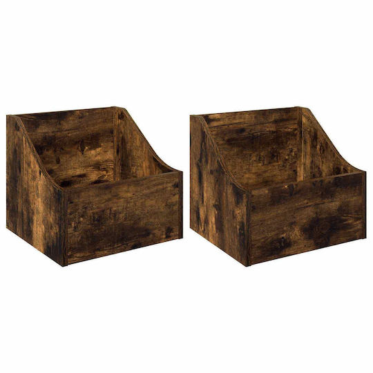 vidaXL Мебел Hi-Fi кафяв 33x37x32cm