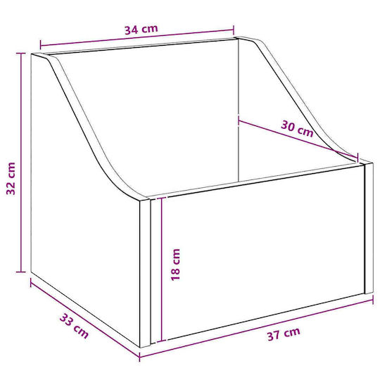 vidaXL Мебел Hi-Fi кафяв 33x37x32cm