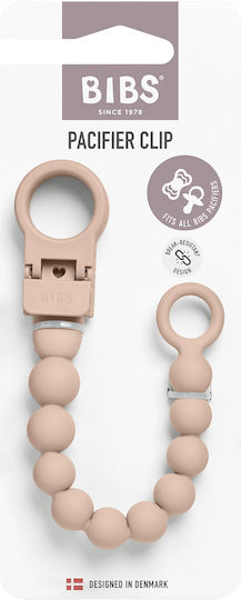 Bibs Pacifier Clip mit Perlen aus Silikon Rosa