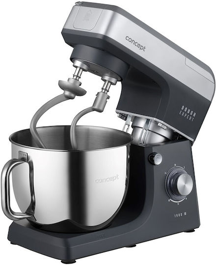 Concept Stand Mixer 1900W with Stainless Bowl 7lt Grey