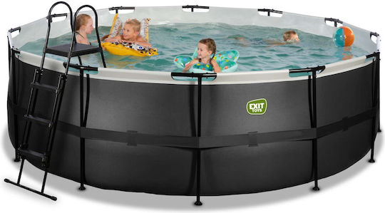 Exit Toys Кръгъл Басейн PVC 14758 л Надземен Черен