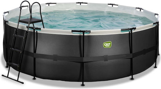 Exit Toys Кръгъл Басейн PVC 14758 л Надземен Черен