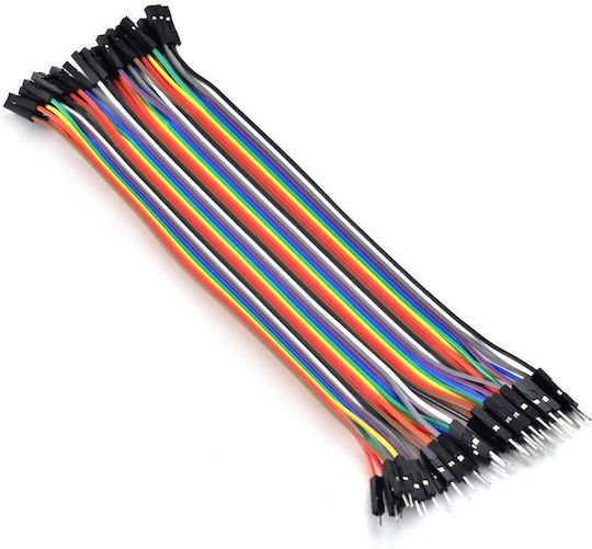 2 Комплекта Кабели 40p 10cm Dupont Wire Male To Female 80 Кабели В Опаковката