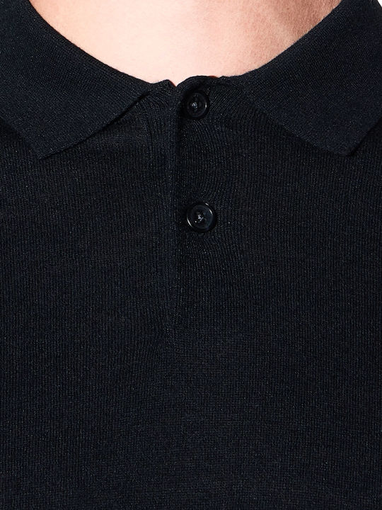 Herrenblusen Polo Pullover Schwarz
