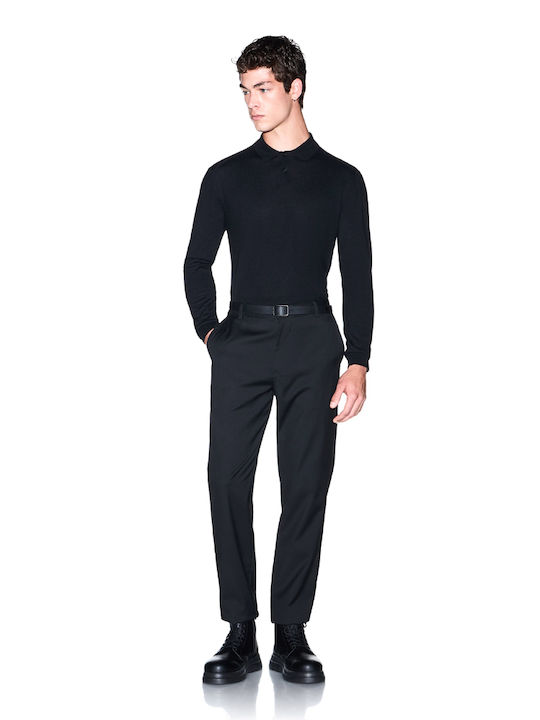 Herrenblusen Polo Pullover Schwarz