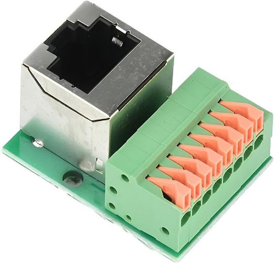 Ez-rj45sapv Rj45 Weiblich 8 Pin Push-in Feder Schraubenloses Terminalblock Vertikal