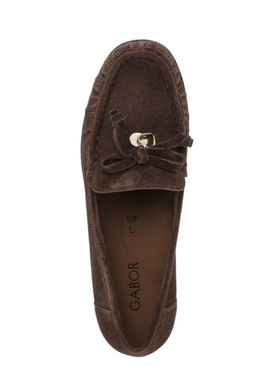 Δερμάτινα Γυναικεία Loafers σε Καφέ Χρώμα